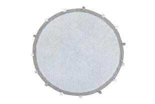 Mazgājams kokvilnas paklājs Bubbly Soft Blue Ø120cm cena un informācija | Paklāji | 220.lv