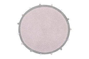 Mazgājams kokvilnas paklājs Bubbly Soft Pink Ø120cm cena un informācija | Paklāji | 220.lv
