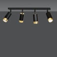 Emibig griestu lampa Hiro 4 Black-Gold