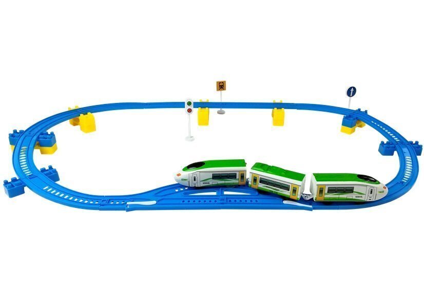 Ātrgaitas vilciens ar sliežu ceļu, 27 d. cena un informācija | Rotaļlietas zēniem | 220.lv