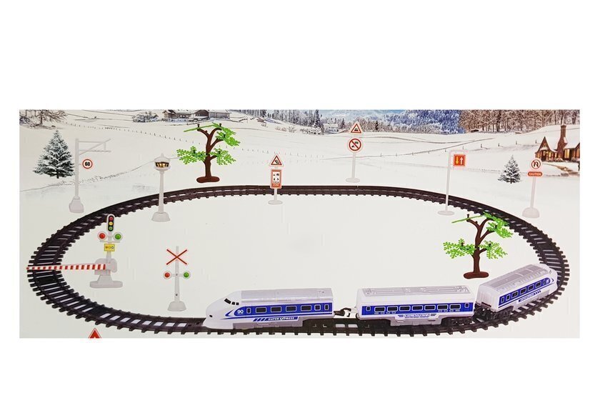 Vilciens ar sliedēm "Express Train", ar gaismām un skaņām cena un informācija | Rotaļlietas zēniem | 220.lv