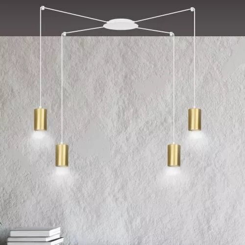 Emibig piekaramā lampa Traker 4 WH/Gold cena un informācija | Lustras | 220.lv