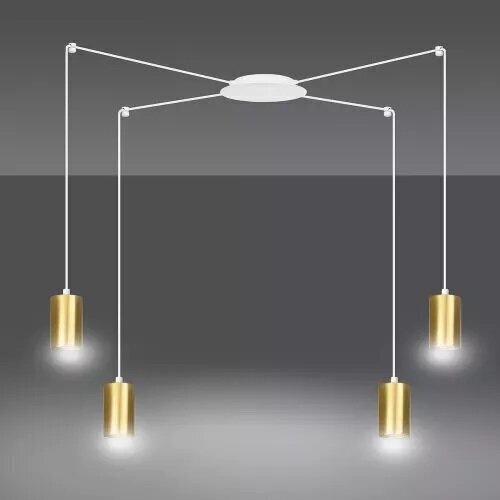 Emibig piekaramā lampa Traker 4 WH/Gold cena un informācija | Lustras | 220.lv