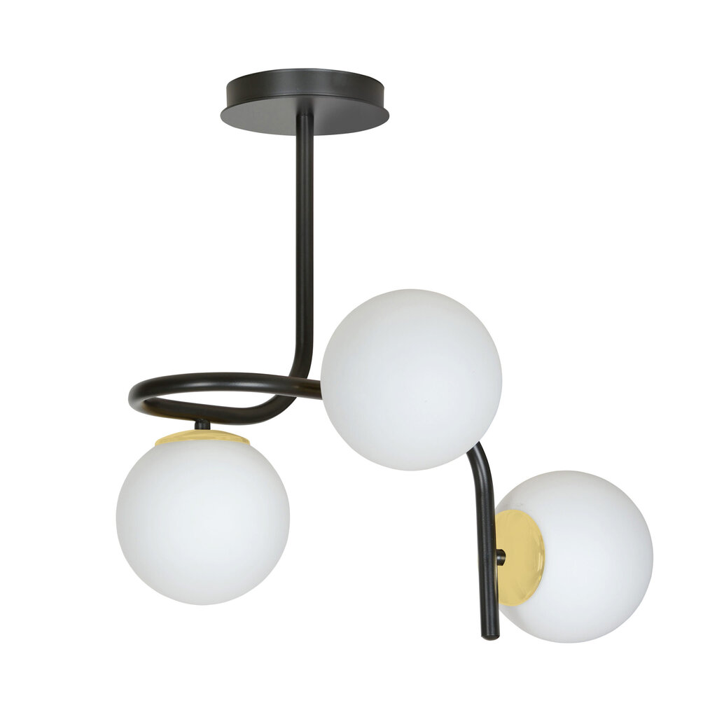 Emibig piekaramā lampa Ragnar 3 Black/Gold cena un informācija | Lustras | 220.lv