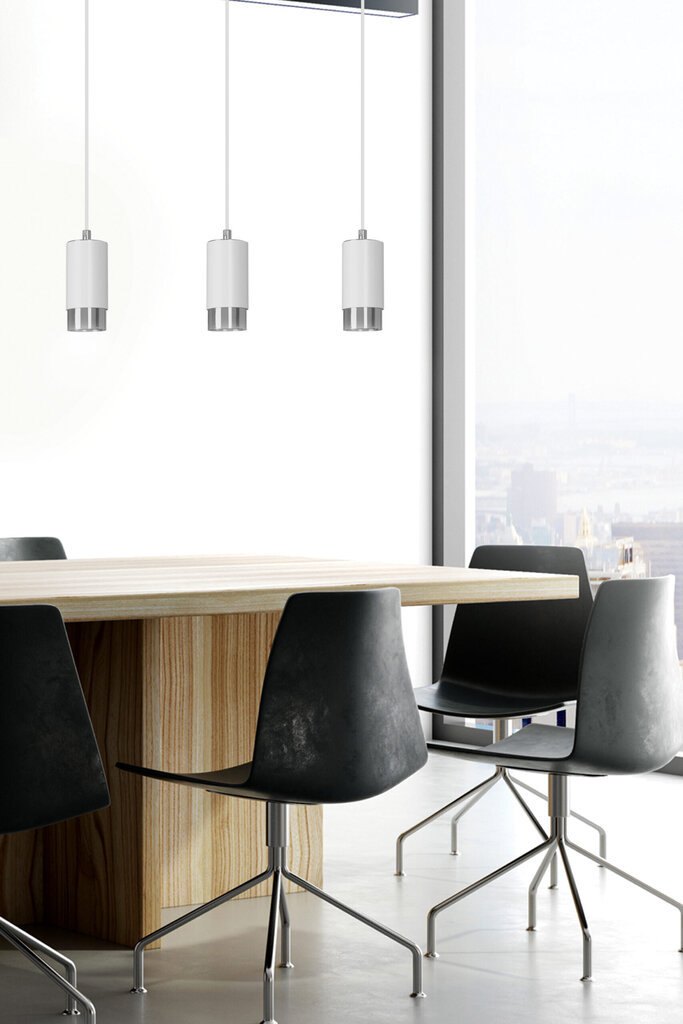 Emibig lampa Fumiko 3 White Chrome cena un informācija | Piekaramās lampas | 220.lv