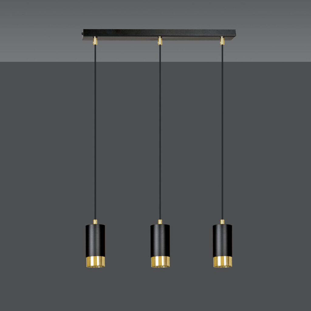 Emibig lampa Fumiko 3 Black Gold цена и информация | Lustras | 220.lv