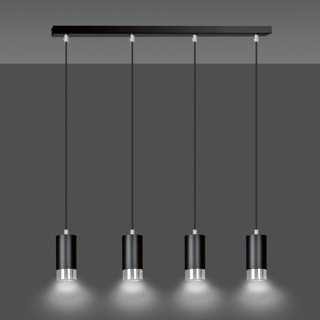 Emibig lampa Fumiko 4 Black Chrome cena un informācija | Piekaramās lampas | 220.lv