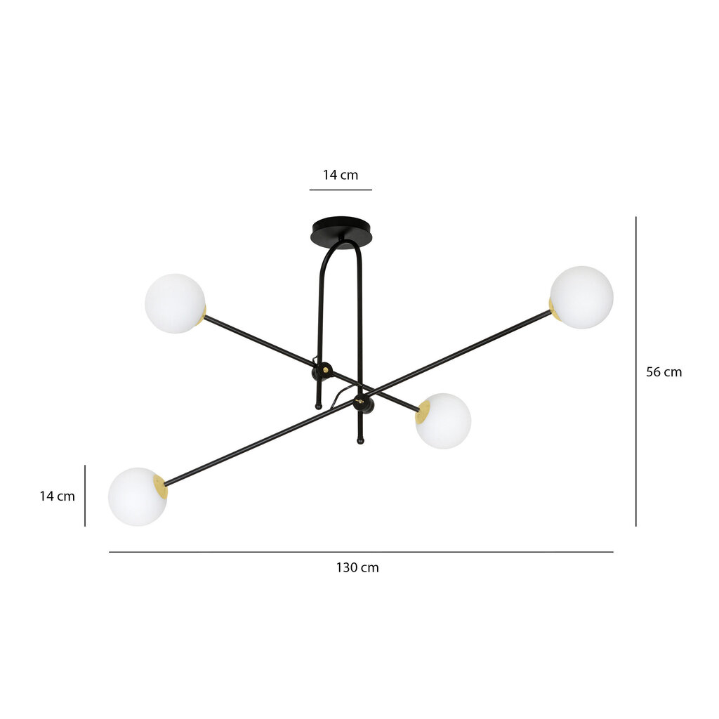Emibig lampa Diarf 4 White Gold cena un informācija | Piekaramās lampas | 220.lv