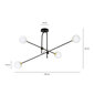 Emibig lampa Diarf 4 White Gold cena un informācija | Lustras | 220.lv