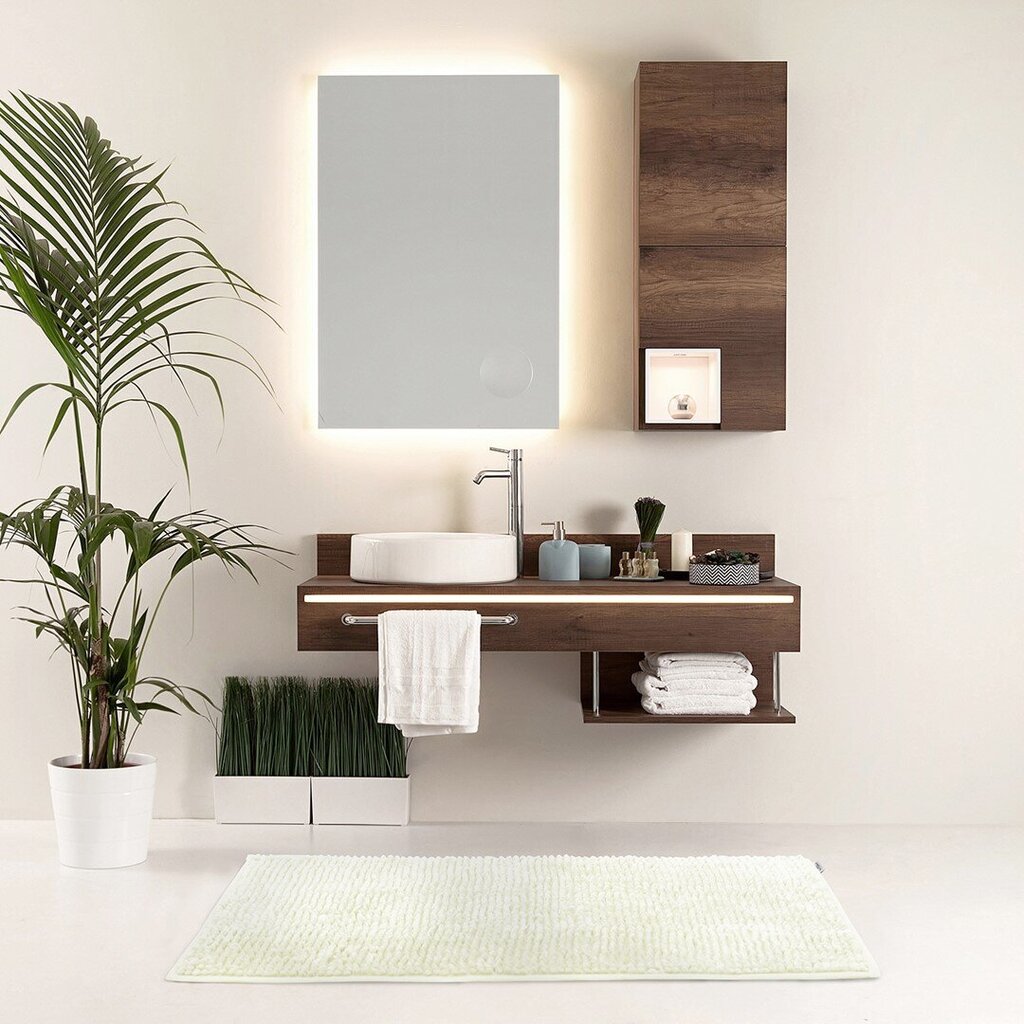 AmeliaHome vannas istabas paklājs Bati, baltā krāsā - dažādi izmēri цена и информация | Vannas istabas aksesuāri | 220.lv