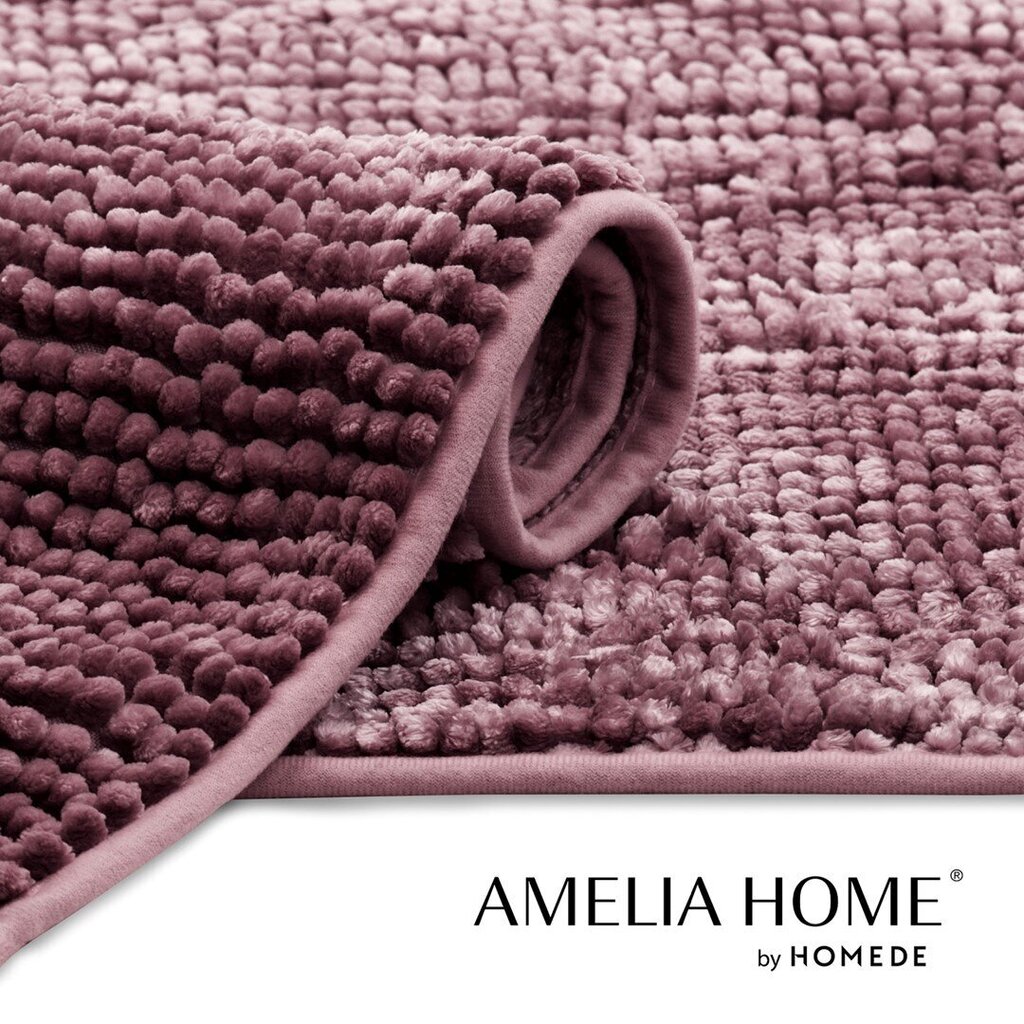 AmeliaHome vannas istabas paklājs, tumši rozā krāsā - dažādi izmēri цена и информация | Vannas istabas aksesuāri | 220.lv