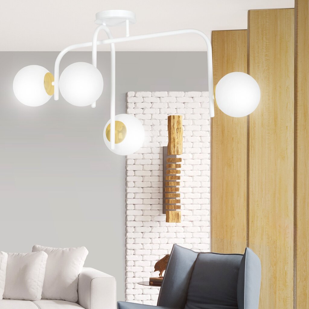 Emibig lampa Ragnar 4B White cena un informācija | Lustras | 220.lv