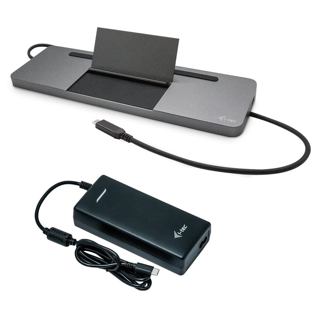 I-TEC USB-C Metal Dock + lādētājs 112W cena un informācija | Portatīvo datoru dzesēšanas paliktņi un citi piederumi | 220.lv