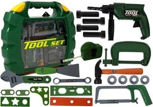 Набор инструментов для мастера с чемоданом, зеленый цена и информация | Игрушки для мальчиков | 220.lv