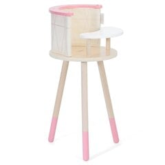 Розовый деревянный стульчик для кормления куклы цена и информация | Игрушки для девочек | 220.lv