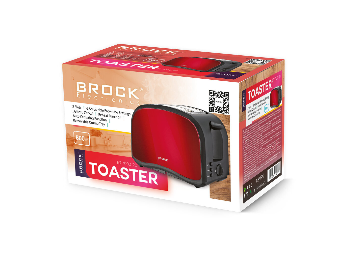 Brock BT 1002 RD цена и информация | Tosteri | 220.lv
