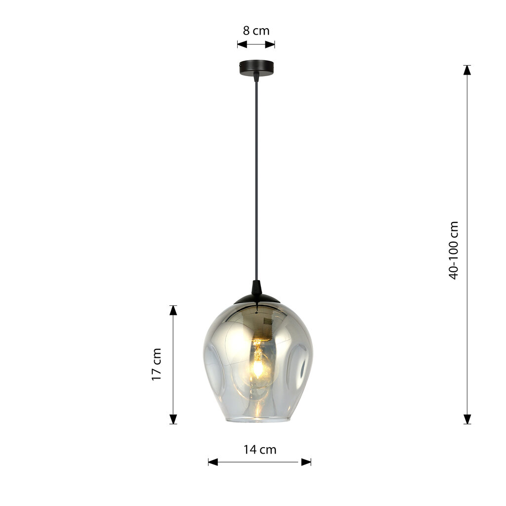 Emibig piekarināmā lampa Istar 1 BL/Grafit cena un informācija | Piekaramās lampas | 220.lv