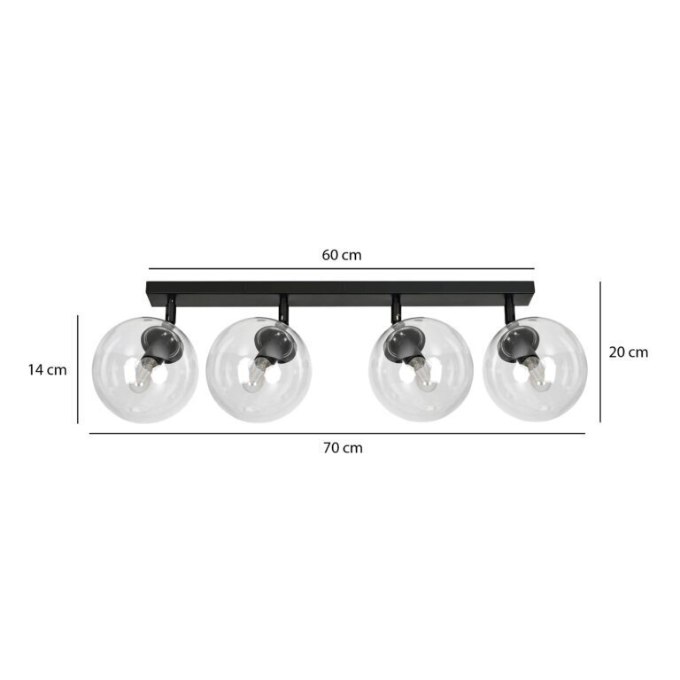 Emibig griestu lampa Tofi 4 BL/Transparent cena un informācija | Griestu lampas | 220.lv