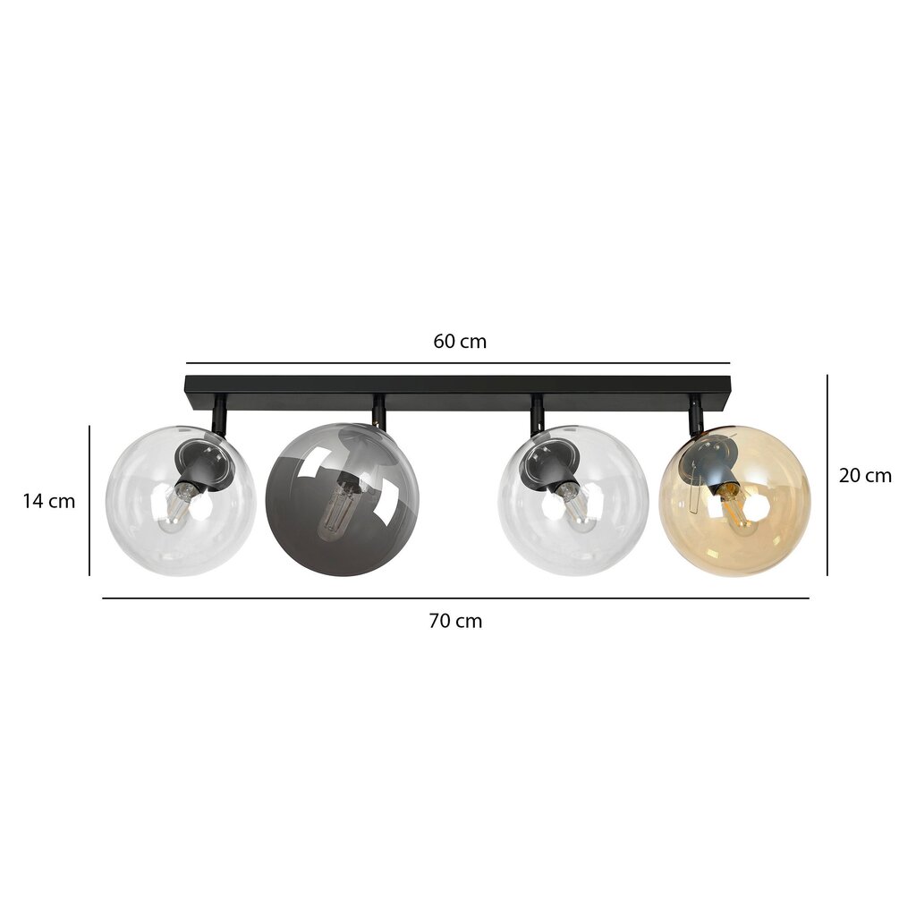 Emibig griestu lampa Tofi 4 BL/Mix cena un informācija | Griestu lampas | 220.lv