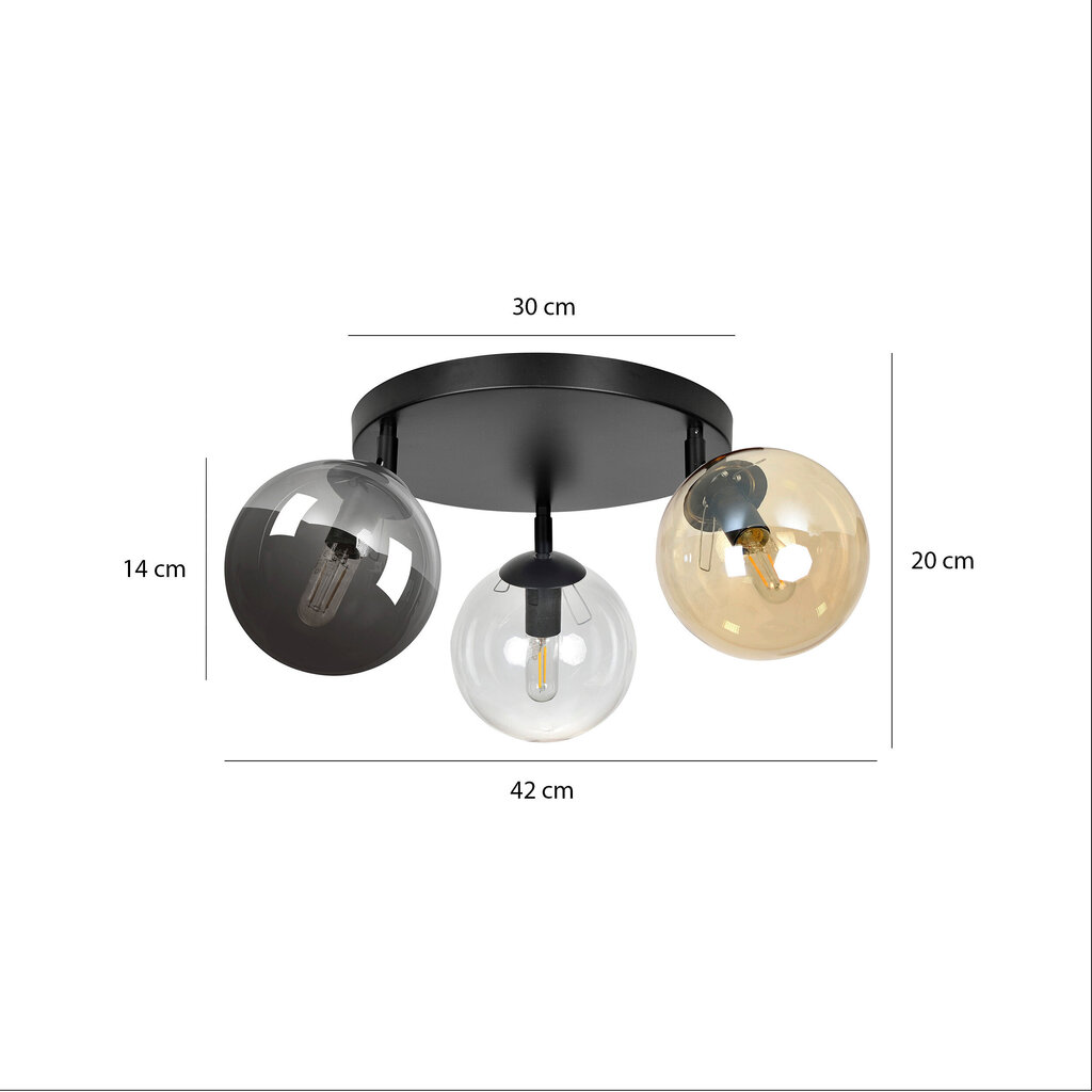 Emibig griestu lampa Tofi 3A BL/Mix Premium cena un informācija | Griestu lampas | 220.lv