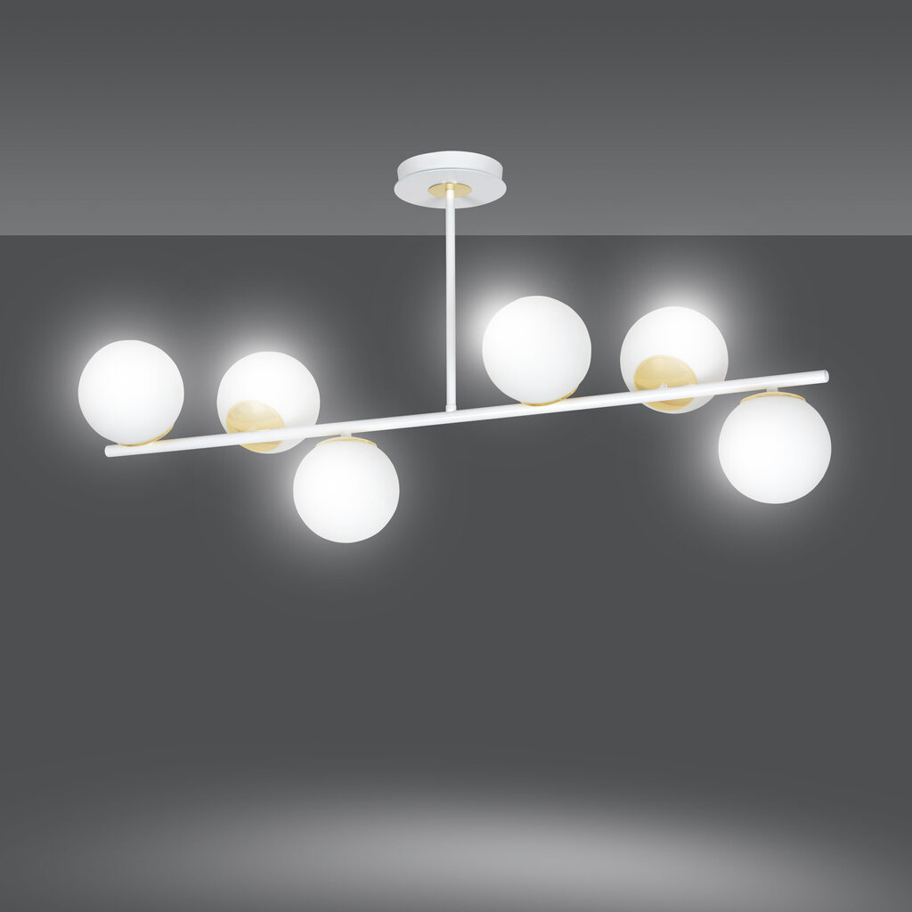 Emibig lampa Floki 6 White Gold cena un informācija | Piekaramās lampas | 220.lv