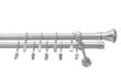Dubultā karnīze 19 mm + 19 mm SPECJAL, 400 cm, sudrabaina cena un informācija | Aizkaru stangas, karnīzes | 220.lv