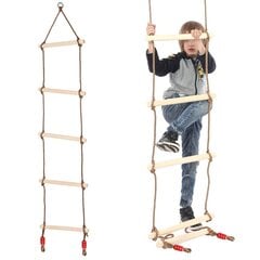 Веревочная лестница - деревянные качели цена и информация | Горки и лесенки | 220.lv