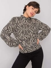 Женская блуза с узором Rue Paris, черно-бежевая цена и информация | Женские блузки, рубашки | 220.lv