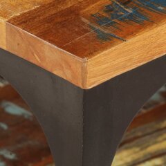 vidaXL kafijas galdiņš ar plauktu, 100x60x35 cm, pārstrādāts masīvkoks цена и информация | Журнальные столики | 220.lv
