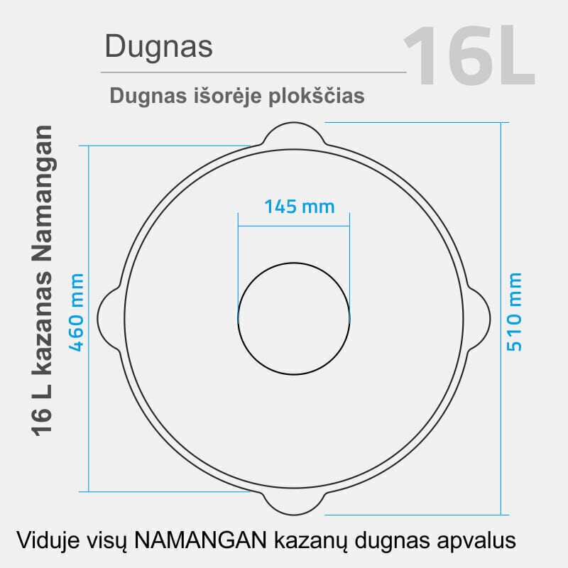 Pulēts, apdedzināts uzbeku katls, 16 l цена и информация | Katli, tvaika katli | 220.lv