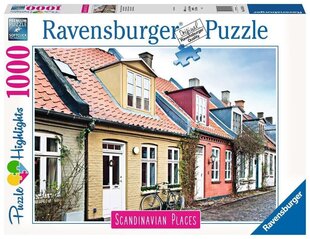 Puzle Scandinavian Houses in Aarhus Denmark, 1000 d. цена и информация | Пазлы | 220.lv