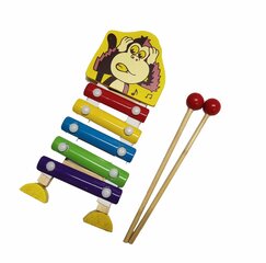 Mazs koka ksilofons "Pērtiķis" cena un informācija | Attīstošās rotaļlietas | 220.lv