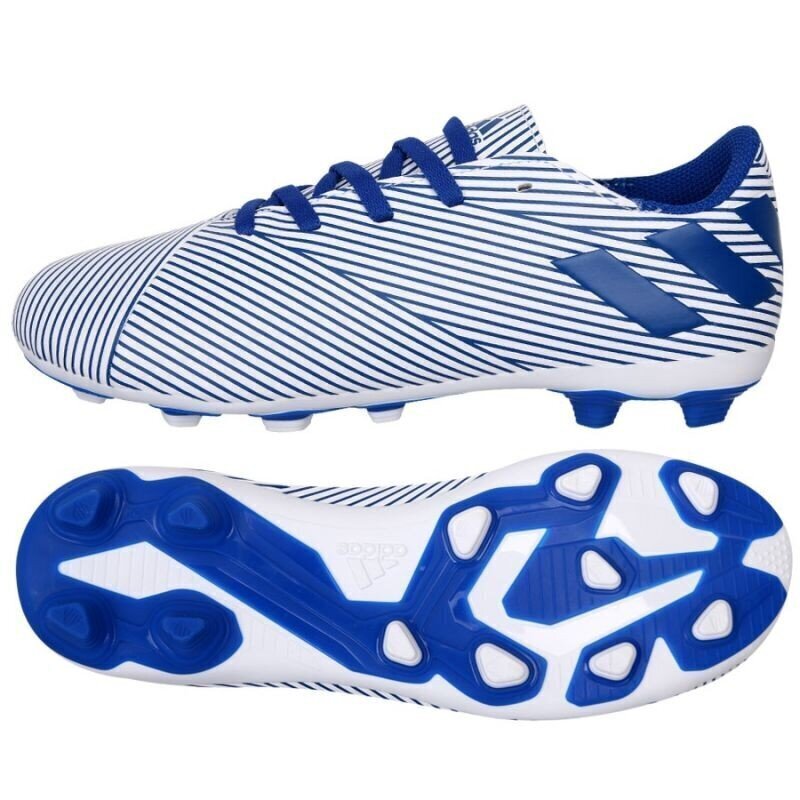 Futbola apavi Adidas Nemeziz 19.4 FxG JR EF1740, balti цена и информация | Futbola apavi | 220.lv