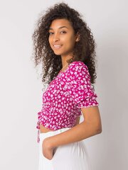 Короткая блуза Rue Paris с рисунком, цвета фуксии цена и информация | Женские блузки, рубашки | 220.lv