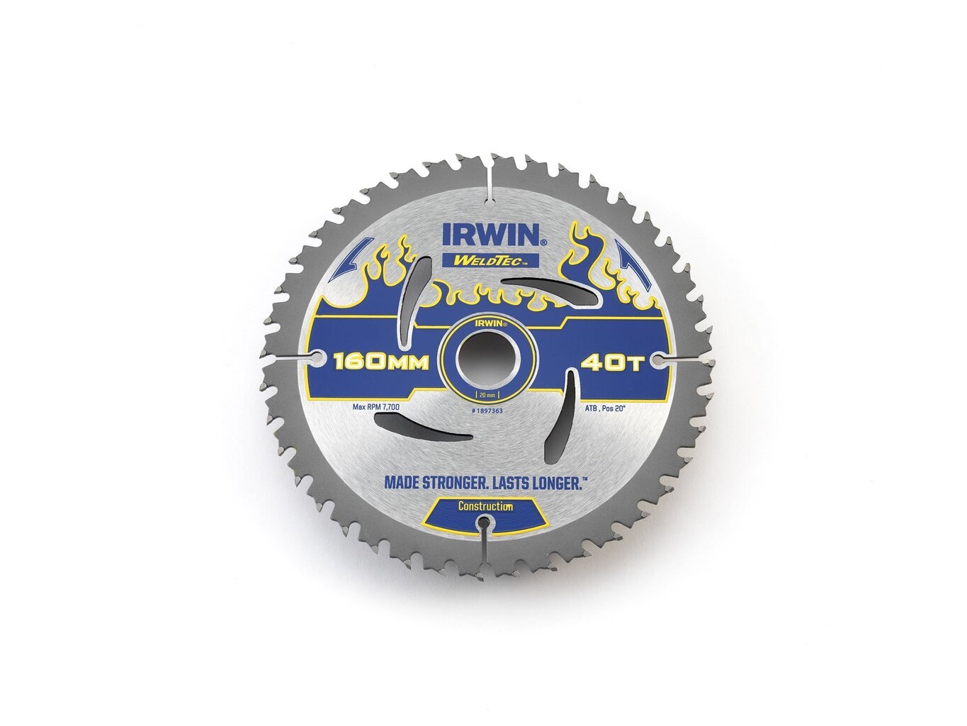 Griešanas disks Irwin Weldtec 160x20(16)x40T 2,4 mm ATB cena un informācija | Rokas instrumenti | 220.lv