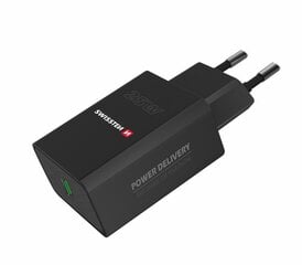Swissten Premium 25W Tīkla Lādētājs USB-C PD 3.0 Melns cena un informācija | Lādētāji un adapteri | 220.lv