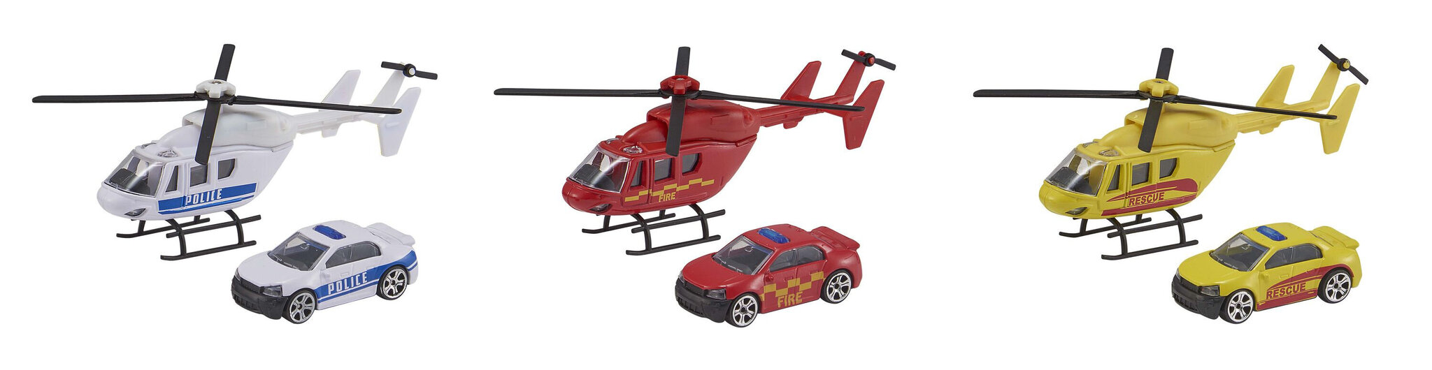 HTI TEAMSTERZ 3 Emergency Response helikoptera un mašīnas komplekts cena un informācija | Rotaļlietas zēniem | 220.lv