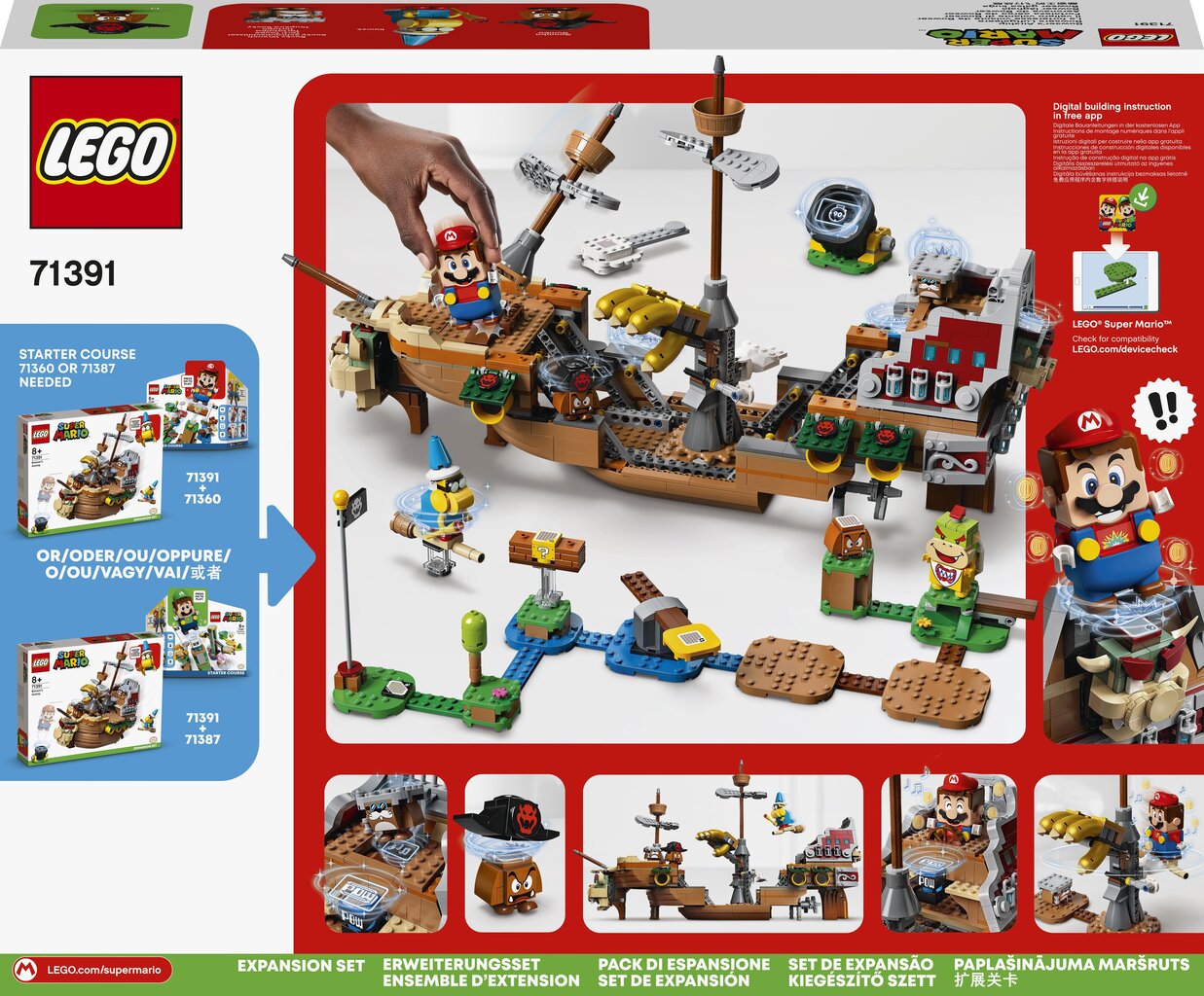 71391 LEGO® Super Mario Bowser gaisa kuģa paplašinājuma maršruts цена и информация | Konstruktori | 220.lv