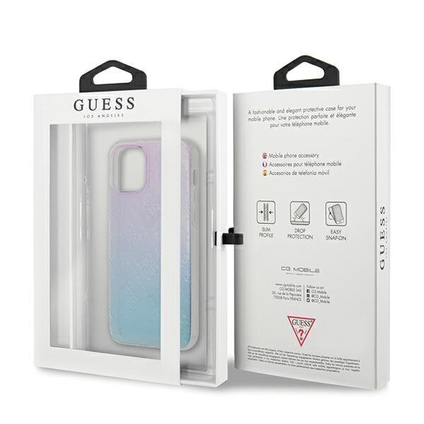 Aizmugurējais vāciņš Guess    Apple    iPhone 12 Mini 5.4'' 3D Raised Cover    Gradient Blue цена и информация | Telefonu vāciņi, maciņi | 220.lv