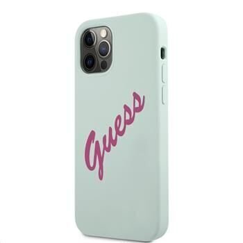 Maciņš aizmugurējais Guess    Apple    iPhone 12/12 Pro 6.1 Silicone Vintage Fuchsia Script Cover cena un informācija | Telefonu vāciņi, maciņi | 220.lv