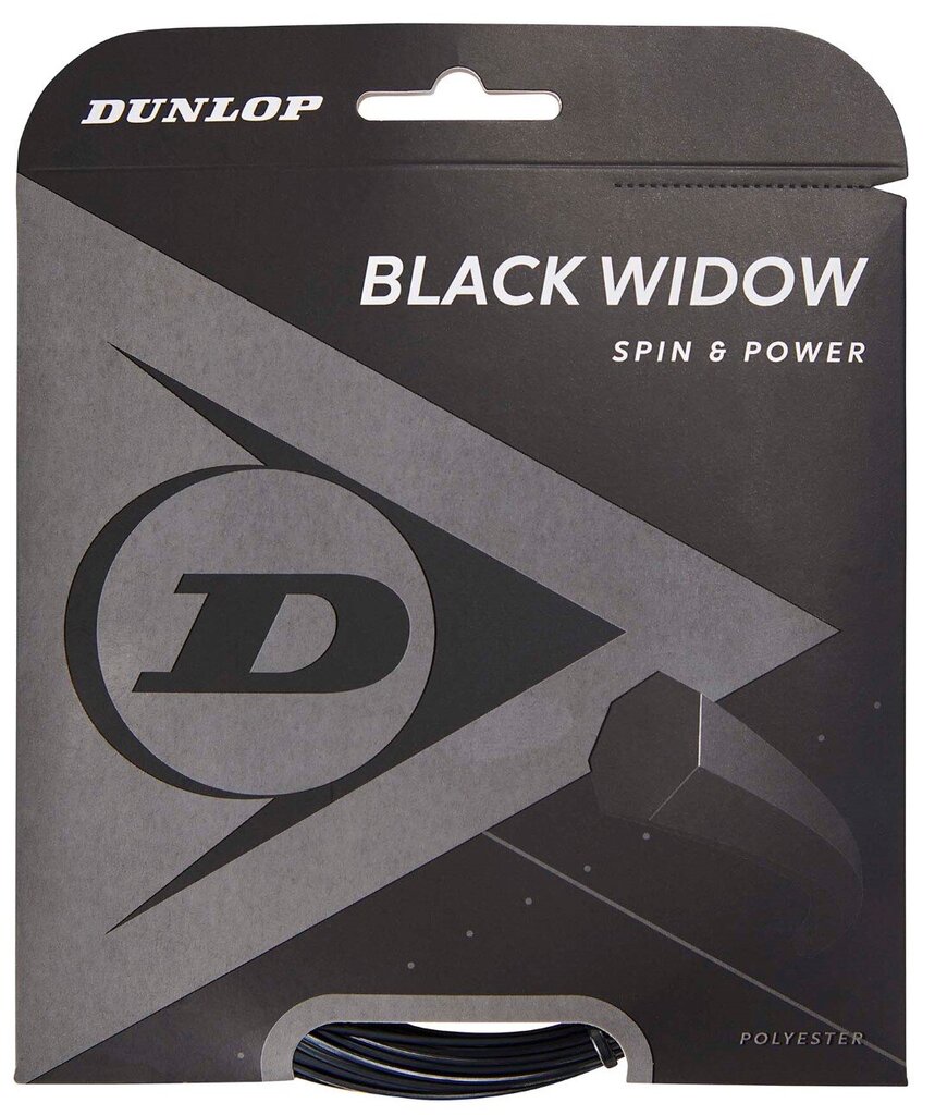 Stīgas tenisam Dunlop Black Widow 16G/12m/1,26mm cena un informācija | Āra tenisa preces | 220.lv