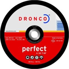 Шлифовальный диск DRONCO A30T T27 (125 x 6,0 x 22,23) цена и информация | Шлифовальные станки | 220.lv