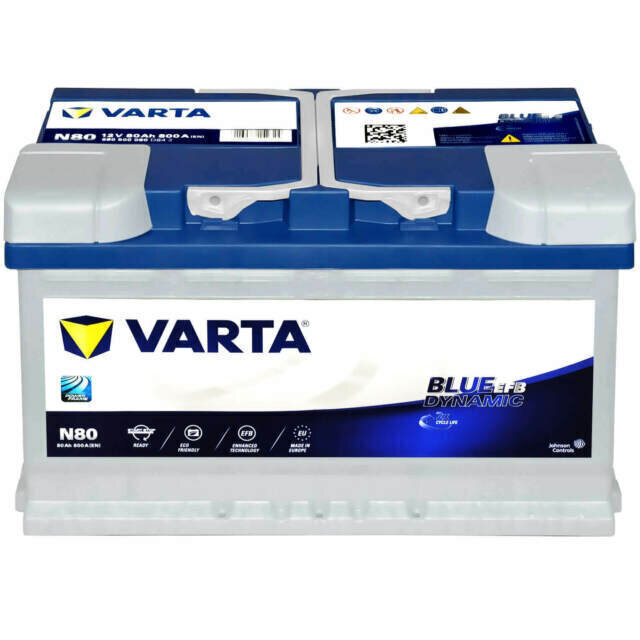 Akumulators Varta Blue Dynamic EFB N80 12V 80Ah 800A цена и информация | Akumulatori | 220.lv