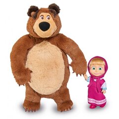 Набор Simba Маша и Медведь: кукла Маша 13 см и мишка 25 см цена и информация | Игрушки для девочек | 220.lv
