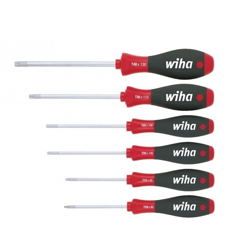 Skrūvgriežu komplekts, WIHA SoftFinish TORX (6 gab.) цена и информация | Rokas instrumenti | 220.lv