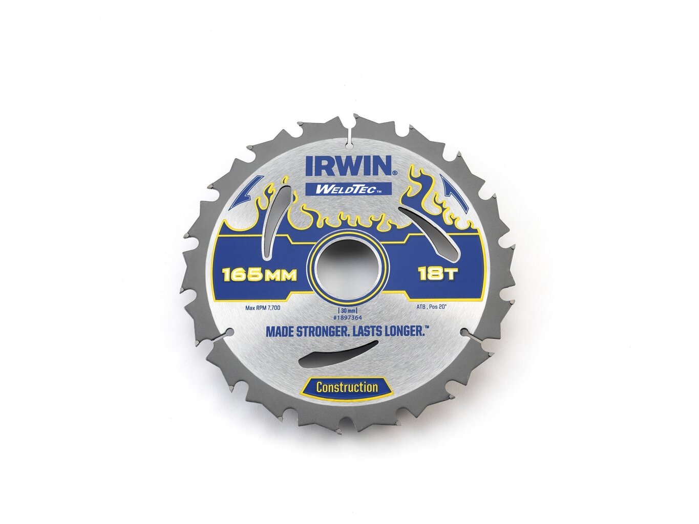 Griešanas disks Irwin Weldtec 165x30(20)x18T 2,4 mm ATB cena un informācija | Rokas instrumenti | 220.lv