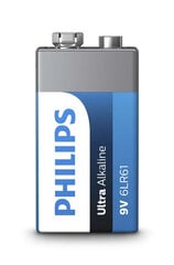 PHILIPS baterija krona Ultra Alkaline 9V цена и информация | Батарейки | 220.lv