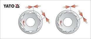 Divpadsmitpunktu ligzda, 8 mm, 1/2', CrV cena un informācija | Rokas instrumenti | 220.lv