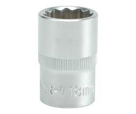 12-гранная головка, 18 mm, 1/2', CrV цена и информация | Механические инструменты | 220.lv