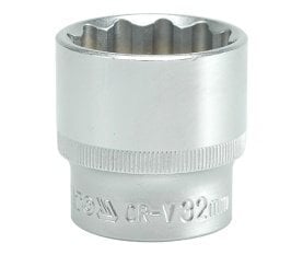 12-гранная головка, 32 mm, 1/2', CrV цена и информация | Механические инструменты | 220.lv